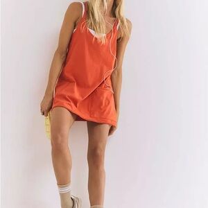 NWT: FP Movement Women’s L Orange Tank Hot Shot Dress - Built in Shorts!